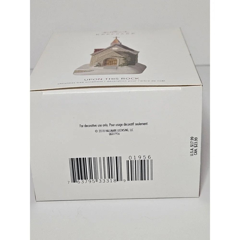 Hallmark Christmas Ornament Upon This Rock 2018 Church Lighting Feature NIB
